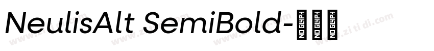 NeulisAlt SemiBold字体转换